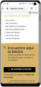 sidebar user logueado